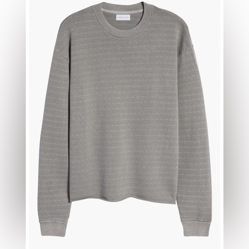 John Elliott Men’s Gray Crewneck Sweatshirt - Size 3 (Large) - Made in USA